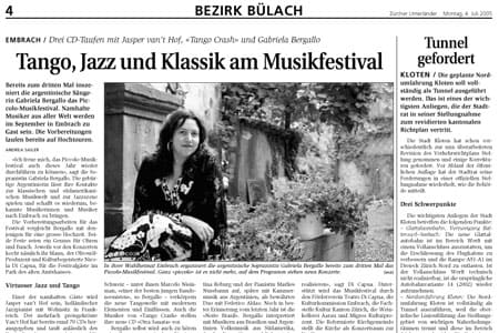 Tango, Jazz und Klassik am Musikfestival