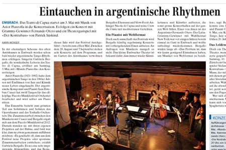 Eintauchen in argentinische Rhythmen