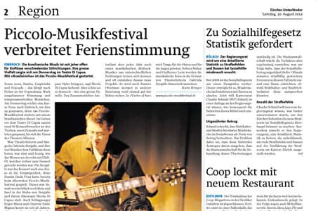 Piccolo-Musikfestival verbreitet Ferienstimmung