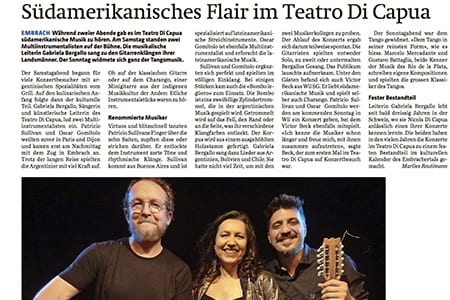 Südamerikanisches Flair im Teatro Di Capua